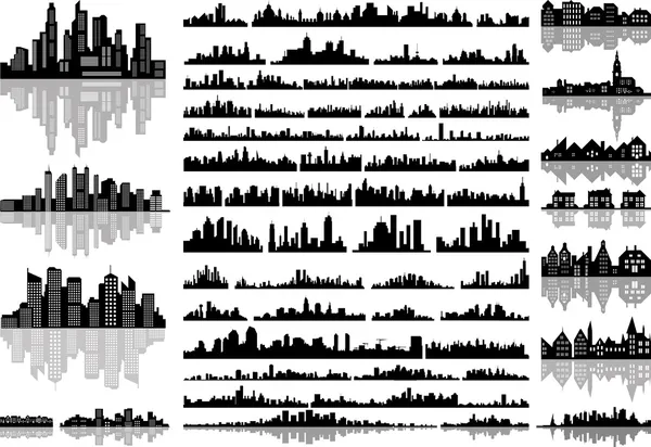 Skylines de la ciudad — Archivo Imágenes Vectoriales