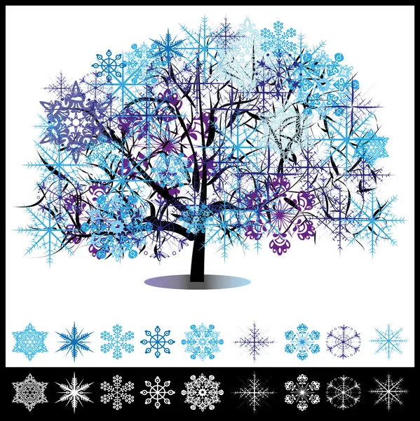 Winter tree — Stock Vector