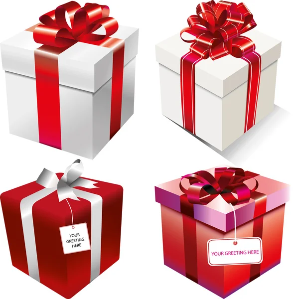 Conjunto de cajas de regalo — Vector de stock