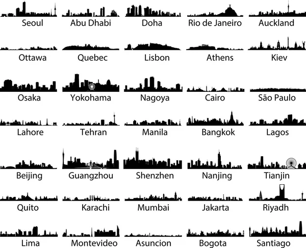 Ciudades del mundo — Vector de stock