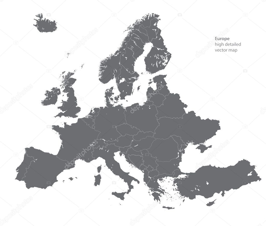Vector map of Europe