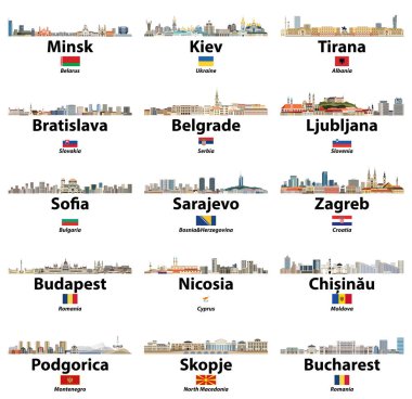 Doğu Avrupa şehirlerinde izole edilmiş çizimler yükselişte ve ülkeler için bayraklar belirlendi