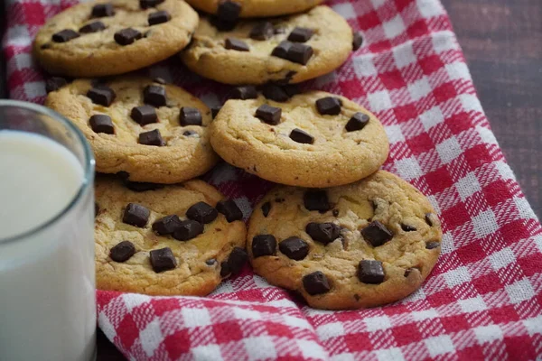 Biscoitos Chocolate Chip Cookie — Fotografia de Stock