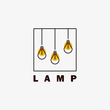 Minimalist tarzda lamba logosu tasarımı