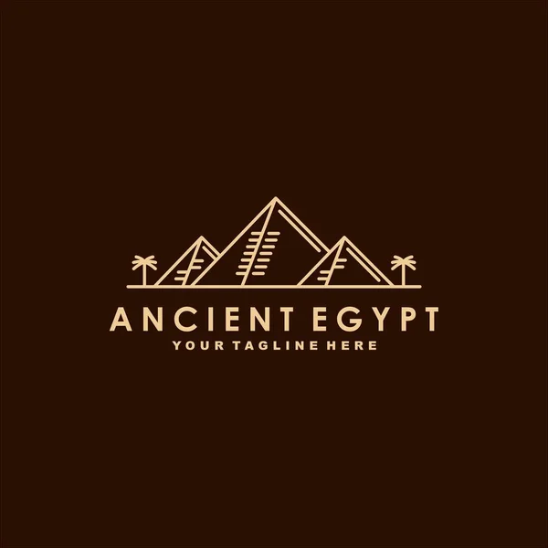 古代エジプトプレミアムロゴデザインテンプレート — ストックベクタ