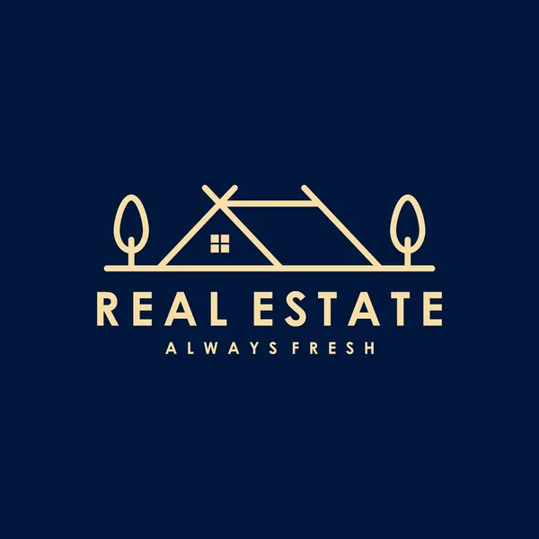 Design Del Logo Premium Immobiliare — Vettoriale Stock
