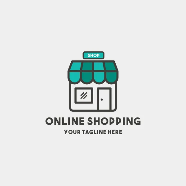 Negozi Online Logo Premium Design Template — Vettoriale Stock