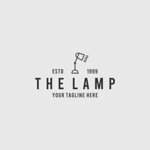 Lámpara Diseño Logotipo Minimalista Inspiración — Archivo Imágenes Vectoriales
