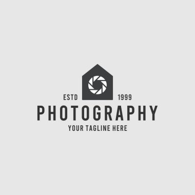 Modern ev fotoğrafçılığı logosu tasarımı