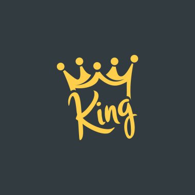 Yaratıcı minimalist taç kralı insanların logo tasarımı