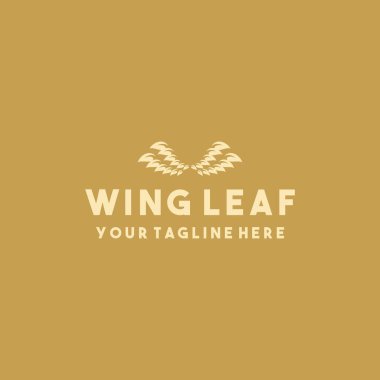 Yaratıcı kanat yaprağı logosu tasarımı