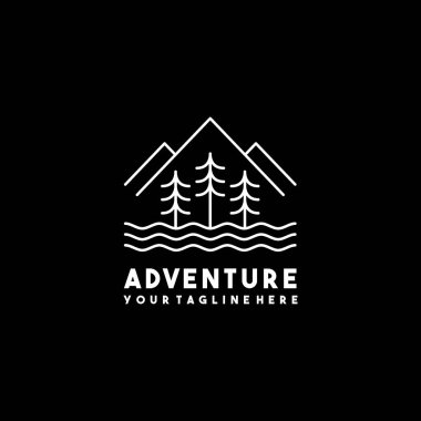 Yaratıcı macera logosu ve t-shirt tasarımı