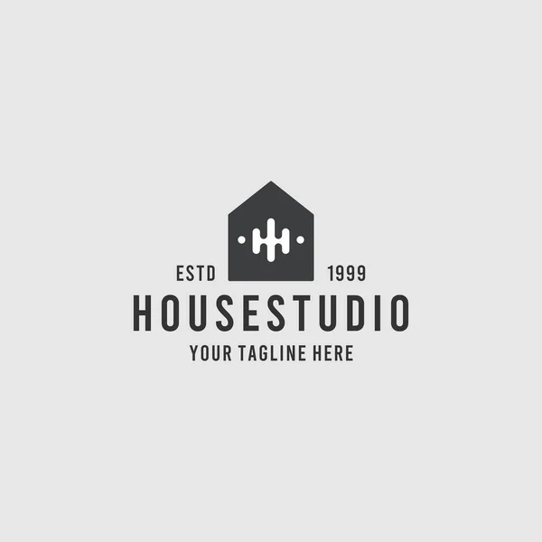 Diseño Logotipo Estudio Casa Creativa — Archivo Imágenes Vectoriales