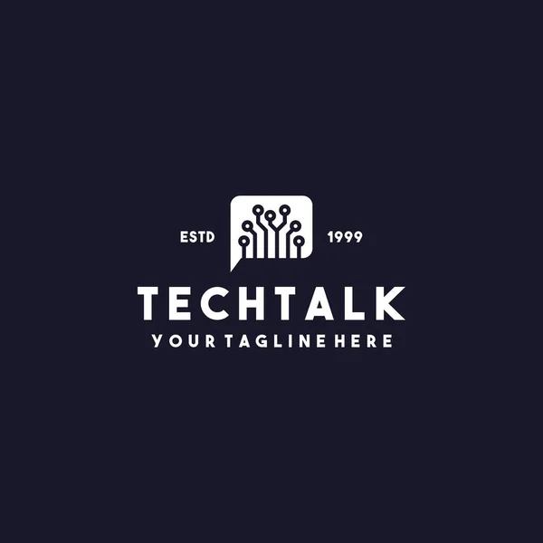 Diseño Del Logo Creative Tech Talk — Vector de stock