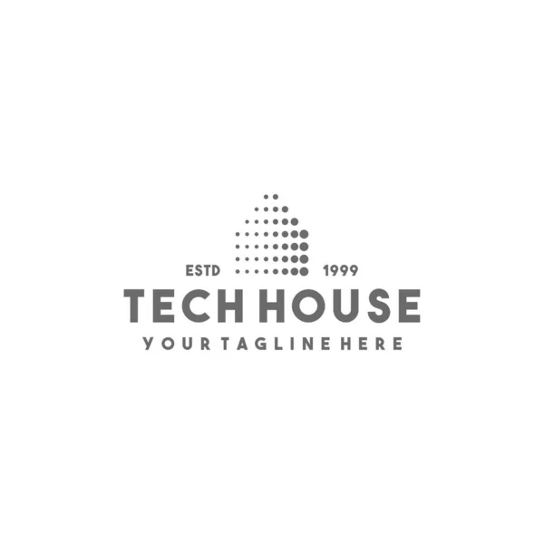 Diseño Del Logotipo Casa Tecnología Creativa — Archivo Imágenes Vectoriales