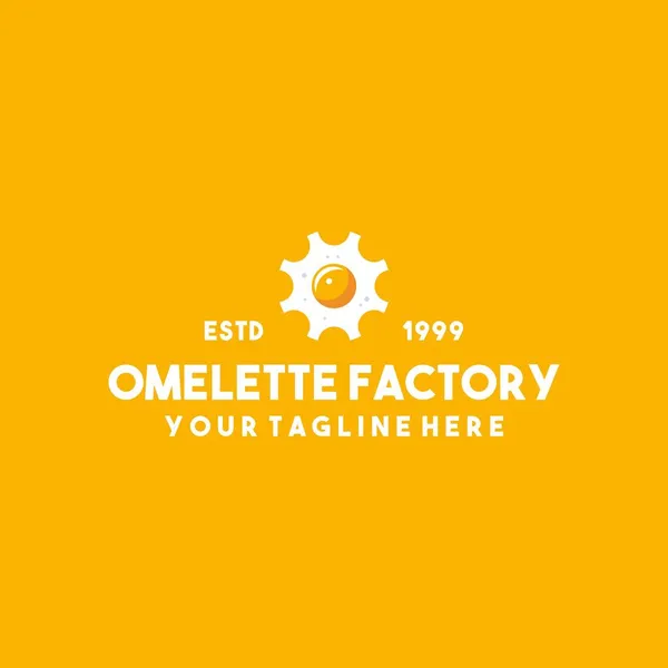 Kreative Omelette Fabrik Premium Logo Design — Stockvektor