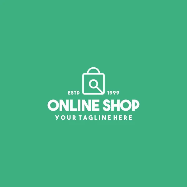 Online Shop Premium Logotyp Design Mall — Stock vektor