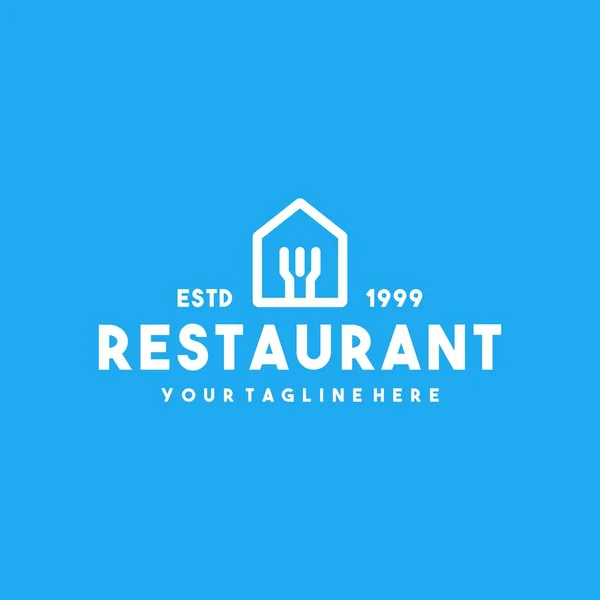Creativo Casa Ristorante Logo Design — Vettoriale Stock