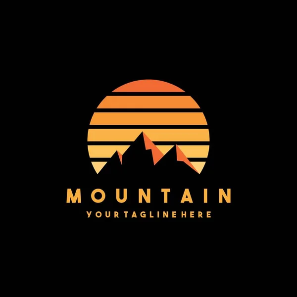 Logo Montagne Créatif Moderne — Image vectorielle