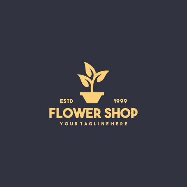 Yaratıcı Çiçekçi Logosu Tasarımı — Stok Vektör