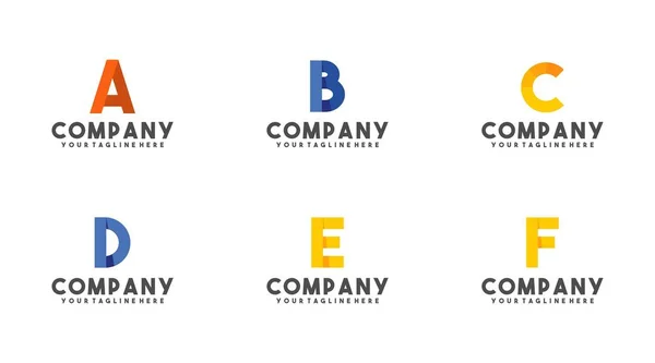 Set Kollektion Alphabet Logo Design — Stockvektor