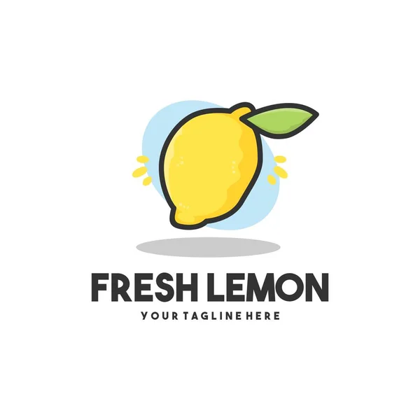Kreative Frucht Zitrone Ikone Logo Illustration — Stockvektor