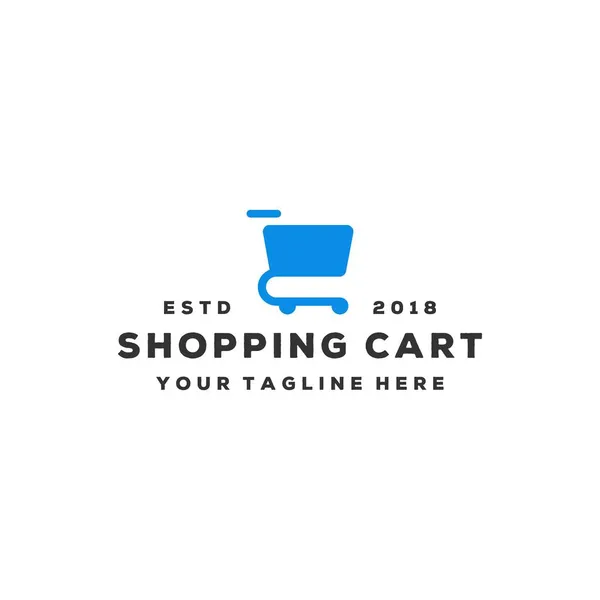 Yaratıcı Alışveriş Arabası Logosu Tasarımı — Stok Vektör