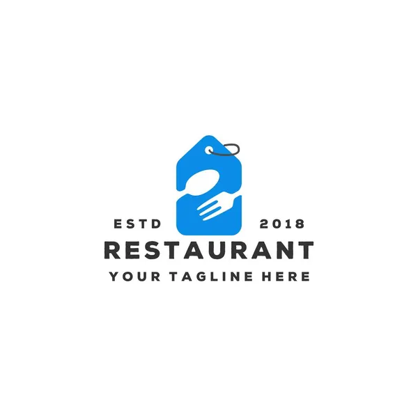 Tvůrčí Lžíce Vidlice Logo Design Pro Restauraci — Stockový vektor