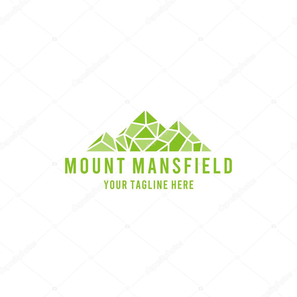 Mount Mansfield logo geometric Premium Vector