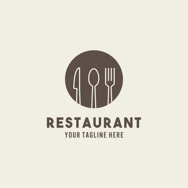 Ristorante Design Piatto Simbolo Logo Illustrazione Modello Grafico Vettoriale — Vettoriale Stock