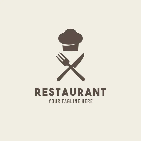 Restaurant Flachen Stil Design Symbol Logo Illustration Vektor Grafik Vorlage — Stockvektor