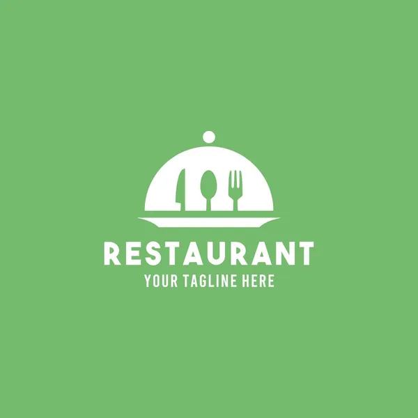 Ресторан Плоский Стиль Дизайн Логотипа Логотип Иллюстрации Векторный Графический Шаблон — стоковый вектор