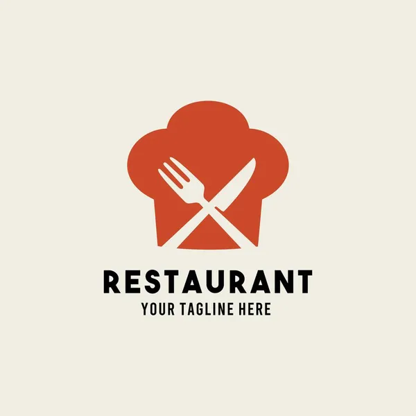 Restaurant Flachen Stil Design Symbol Logo Illustration Vektor Grafik Vorlage — Stockvektor