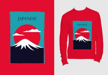 Japon tişörtü Premium Vektörü