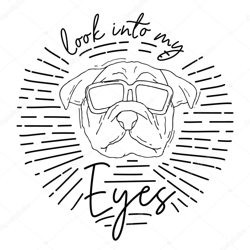 Look into my eyes typography design