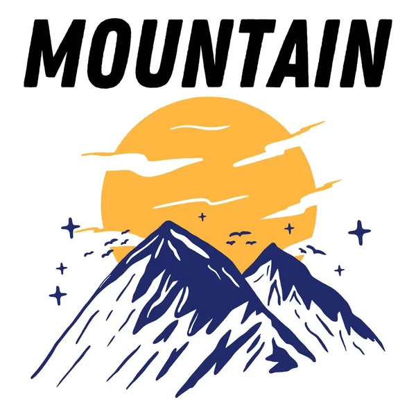 Aventure Montagne Typographie Shirt Design Vecteur — Image vectorielle