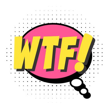 Wtf iletişim cümlesiyle karalama konuşma baloncuğu çiz