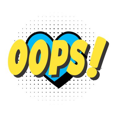 Ops iletişim cümlesiyle karalama konuşma balonu çiz