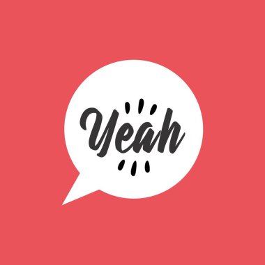 Evet iletişim cümlesiyle karalama konuşma balonu çiz