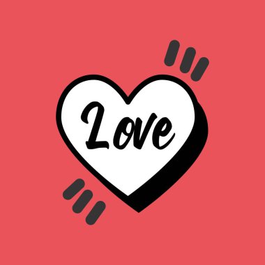 Aşk iletişim cümlesiyle karalama konuşma balonu çiz