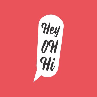 Hey selam iletişim cümlesiyle karalama konuşma balonu çiz