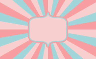 Günışığı retro, metin için vintage çerçeve ile geniş bir arkaplan soldurdu. soluk bej, kırmızı, mavi renk patlama arkaplanı. Vektör çizimi. Güneş ışını arka planı. Eski kağıt. Klasik poster..