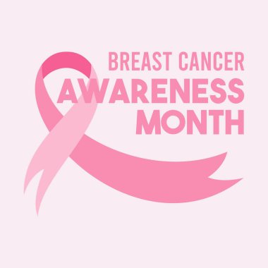 Vektör Göğüs Kanseri Farkındalığı Ay Posteri Tasarımı. Pembe kurdele vur. Ekim Kanser Farkındalığı Ayı.