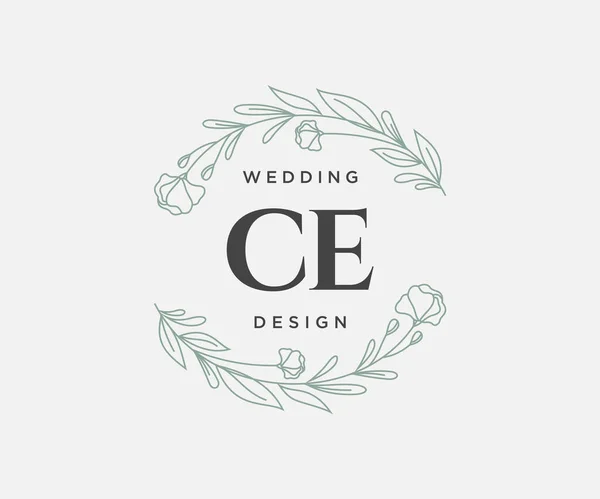 Iniciais Carta Casamento Monograma Logotipos Coleção Desenhado Mão Modernos Modelos — Vetor de Stock