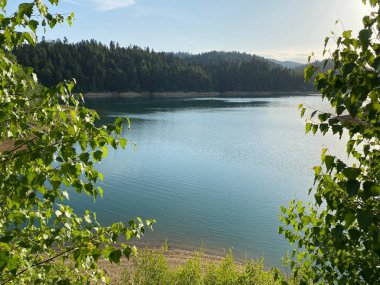 Yapay rezervuar Lokve Gölü veya Yapay Birikim Lokvarsko Gölü - Gorski kotar, Hırvatistan (Lokvarsko jezero ili umjetno akumulacijsko Omladinsko jezero, Lokve - Gorski kotar, Hrvatska)