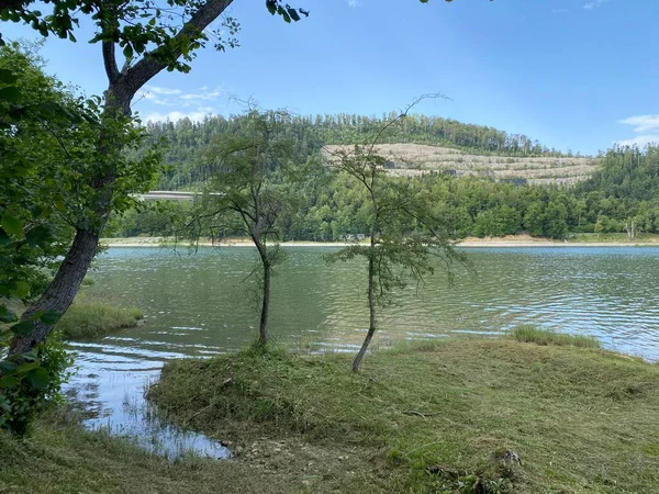 Lago Bajer Embalse Artificial Bajer Río Licanka Fuzine Gorski Kotar — Foto de Stock