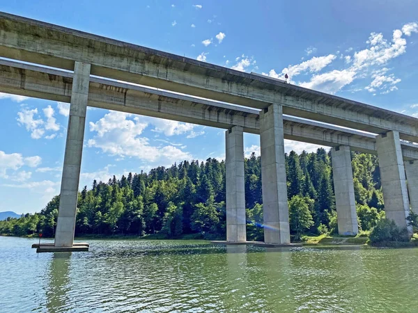Viadukt Sur Lac Bajer Pont Bajer Viaduc Bajer Fuzine Gorski — Photo