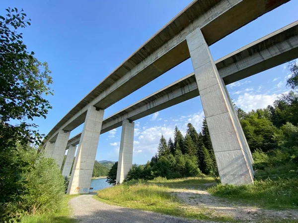 Viadukt Sur Lac Bajer Pont Bajer Viaduc Bajer Fuzine Gorski — Photo