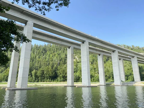 Viadukt Sur Lac Bajer Pont Bajer Viaduc Bajer Fuzine Gorski — Photo