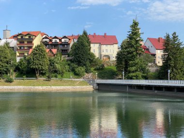 Bajer barajı veya Bajer Gölü barajı, Fuzine Gölü - Gorski kotar, Hırvatistan (Bajerska brana ili akumulacijskog jezera Bajer, Fuzine - Gorski kotar, Hrvatska)